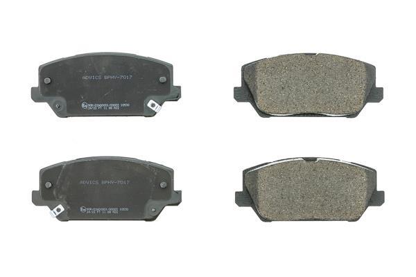 Jeu de 4 plaquettes de frein AISIN ref. BPHY-7017
